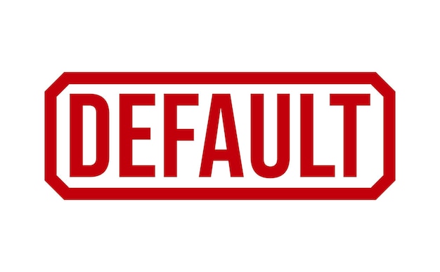 Sello de goma rojo sobre fondo blanco Signo de sello por defecto Selo por defecto