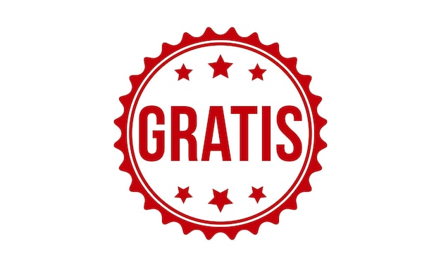 Sello de goma rojo sobre fondo blanco Signo de sello gratuito