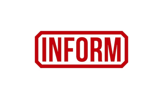 Sello de goma rojo sobre fondo blanco signo de sello de información sello de comunicación