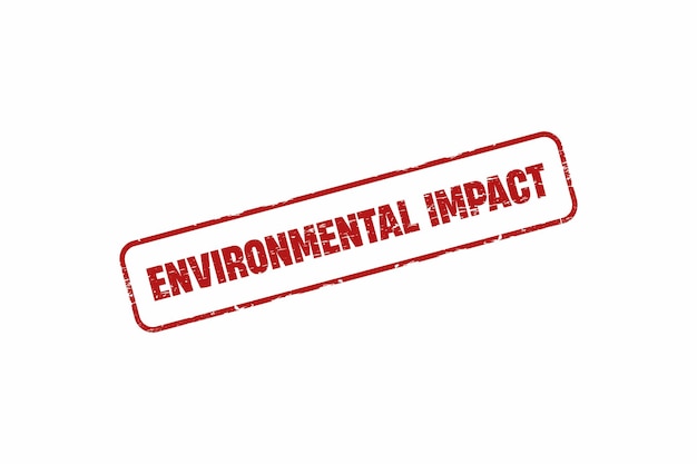 Vector sello de grunge cuadrado de impacto ambiental