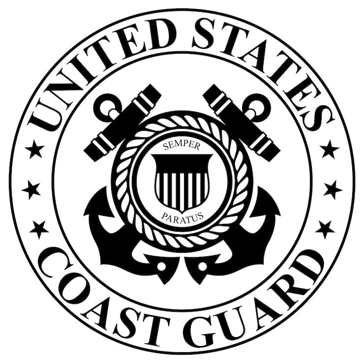 Vector sello negro de la guardia costera de los estados unidos