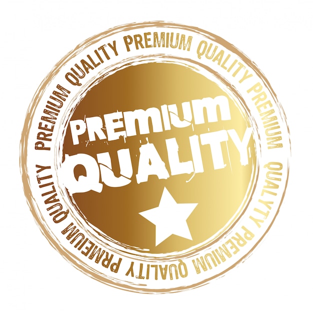 Sello de oro de calidad premium aislado