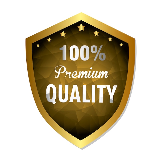 sello de oro de calidad premium garantizado