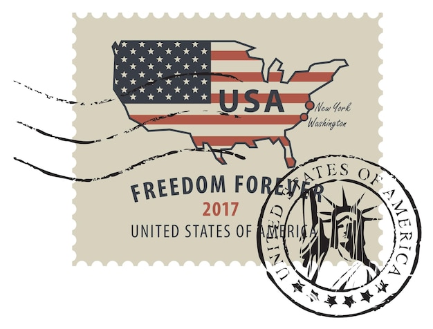 sello postal de estados unidos