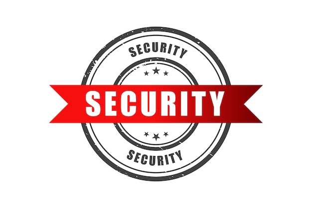 Sello de seguridad plantilla de insignia vectorial