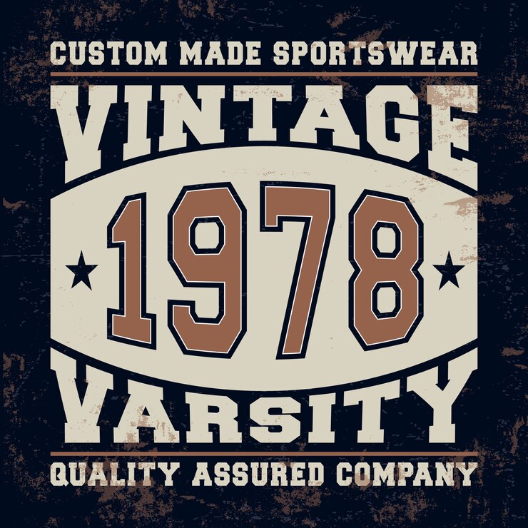Vector sello vintage varsity