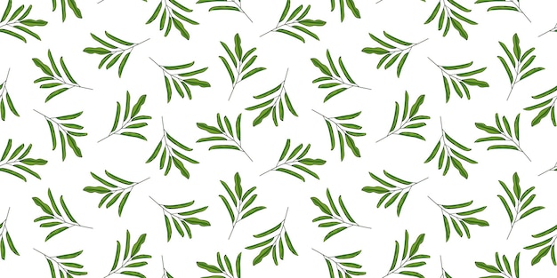 La selva verde deja un patrón sin fisuras. Papel tapiz tropical, rama orgánica sin costuras. Telón de fondo exótico hawaiano. Fondo floral. Plantas de follaje botánico. Diseño para tela, estampado textil, envoltura.