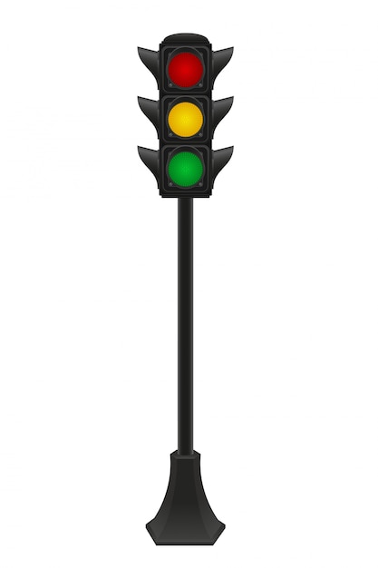 Vector semáforos para coches ilustración vectorial
