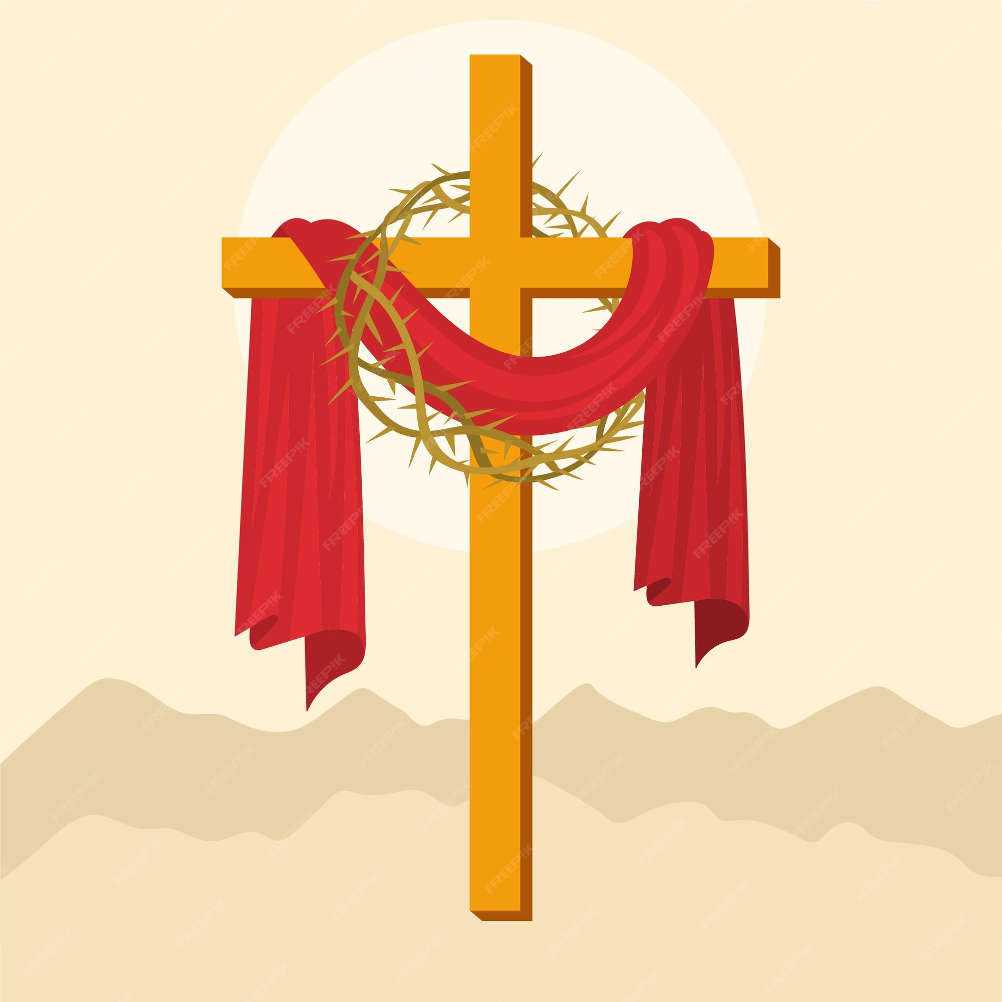 Semana santa tradición católica viernes santo Vector Premium