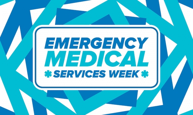 Vector semana de servicios médicos de emergencia control y protección diseño de atención médica vector art