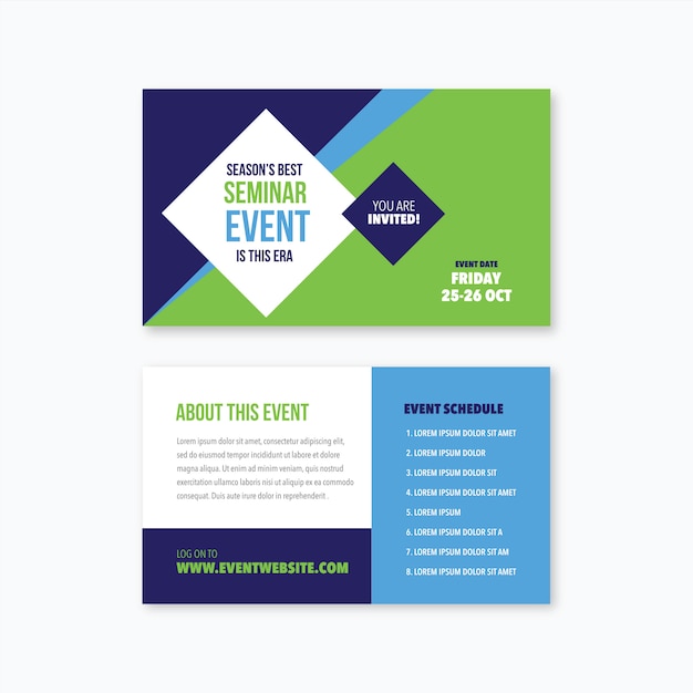 Seminario diseño de tarjetas de evento