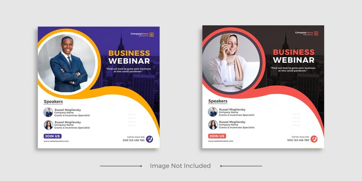 seminario web de negocios publicación de instagram de redes sociales