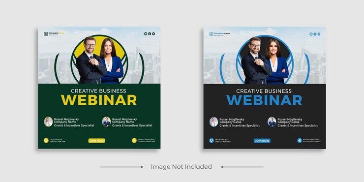 seminario web de negocios publicación de instagram de redes sociales