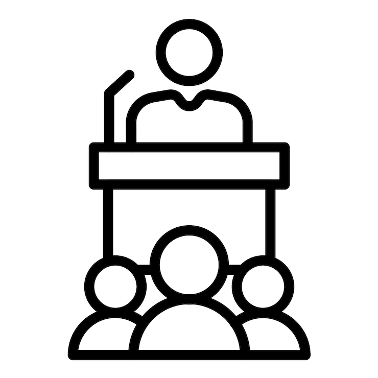 Vector seminarios de diseño vectorial estilo de icono