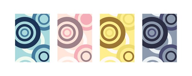 Semitono de círculo colorido Estilo vectorial moderno Patrones geométricos en estilo moderno Diseño simple Cubierta abstracta fresca Semitono colorido
