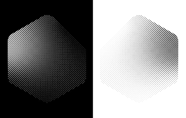 Vector semitono de círculo, monocromía vector de efecto de semitono de estrella, efecto de semitono de estrella, círculo punteado abstracto