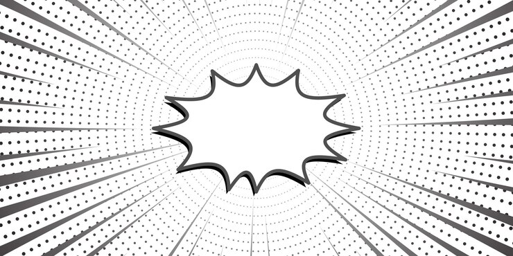 semitono fondo blanco estilo cómic zoom línea movimiento1