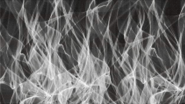 Vector un semitono de fuego en blanco y negro.