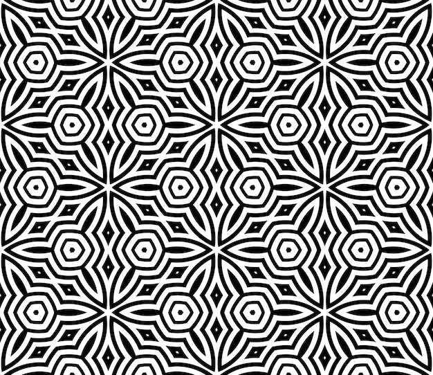 Semitono a rayas de fantasía abstracta, líneas finas formas redondas patrón geométrico sin costuras.