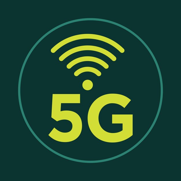 La señal 5G es un icono de moda, una ilustración vectorial abstracta y sensata, una obra de arte colorida y un diseño hermoso.