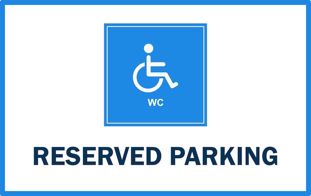 señal de accesibilidad icono azul de silla de ruedas aparcamiento accesible aparcamiento reservado accesibilidad de aparcamiento