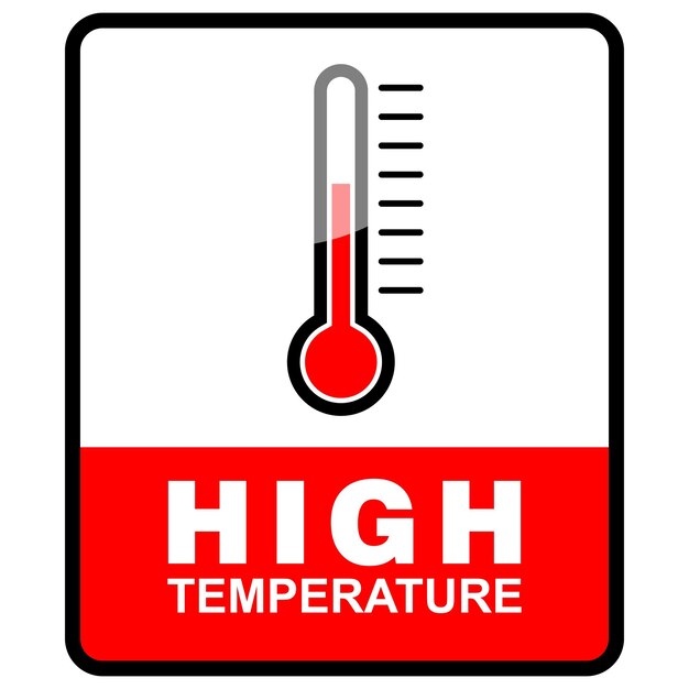 Señal de advertencia de altas temperaturas