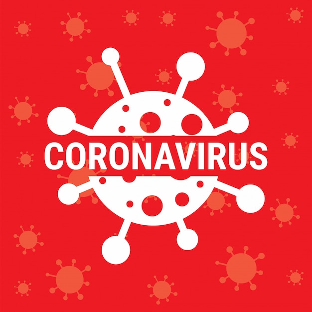 Señal de advertencia de coronavirus.