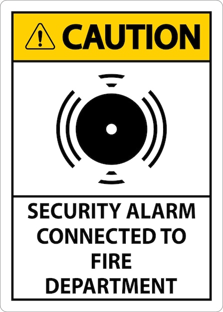 Señal de alarma de seguridad Alarma de seguridad conectada al departamento de bomberos