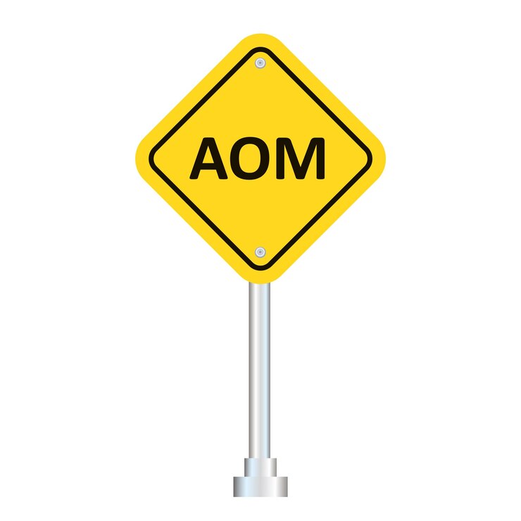 Vector señal de carretera aom de transporte amarillo aislada sobre fondo blanco