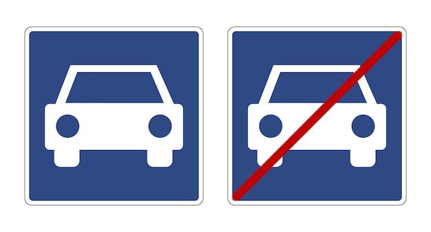 Señal de carretera carretera para automóviles Señal de camino para automóviles