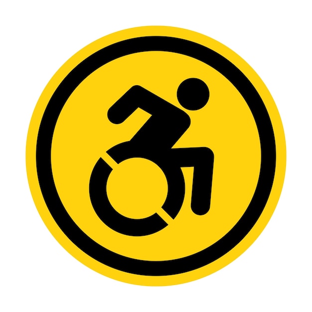 Señal de estacionamiento accesible sobre un fondo blanco