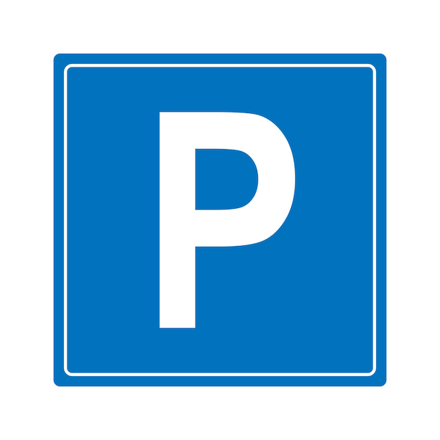 Señal de estacionamiento Indicador de regulación de estacionamiento Icono de señal de estacionamiento zona de estacionamiento marcador de restricción de área designada Icono de línea vectorial para Negocios y Publicidad