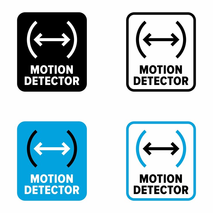 Vector señal de información del dispositivo sensor de objetos en movimiento del detector de movimiento