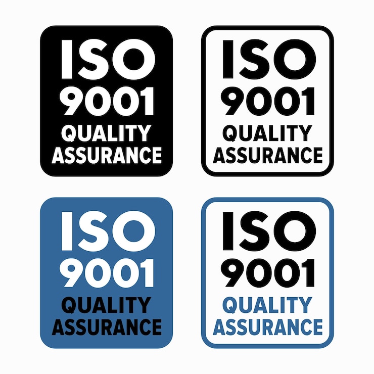 Vector señal de información de garantía de calidad iso 9001