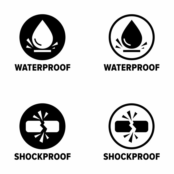 Vector señal de información impermeable y a prueba de golpes.
