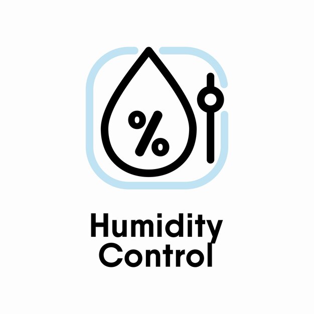 Señal de información sobre el control de la humedad