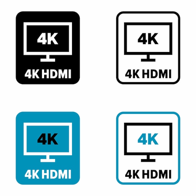 Señal de información vectorial 4K HMDI