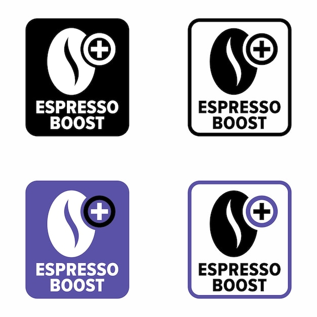 Señal de información vectorial espresso boost