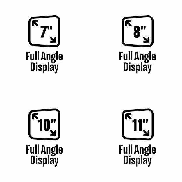 Señal de información vectorial de visualización de ángulo completo