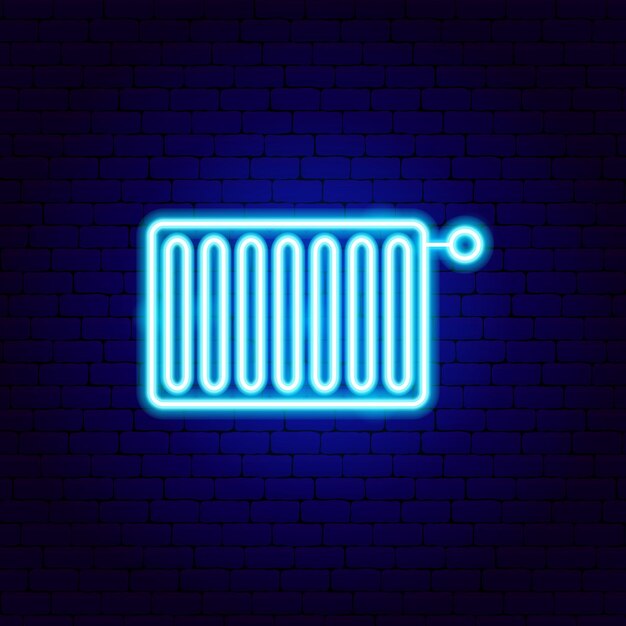 Señal de neón del radiador de calor