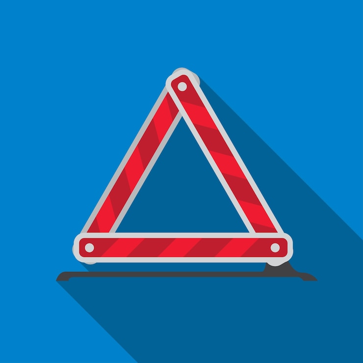 Vector señal de parada de emergencia icono plano ilustración aislada vector símbolo de señal