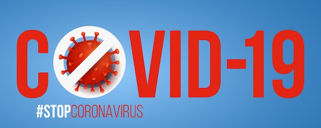 Señal de pare con coronavirus organismo patógeno 3d.