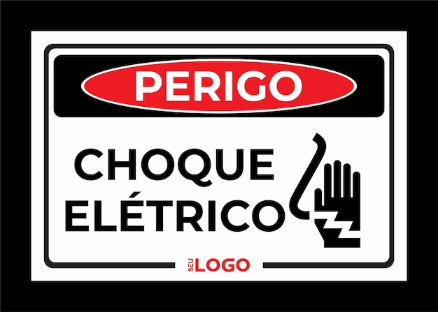 Señal de peligro de descarga eléctrica