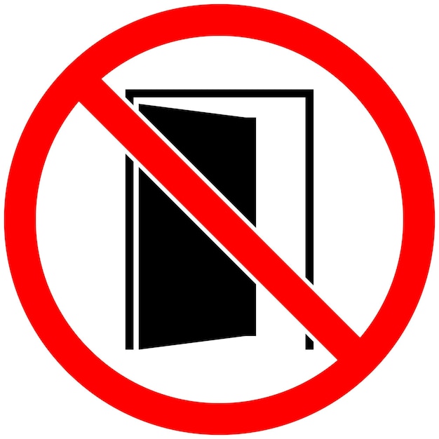 Señal de peligro No abra esta puerta