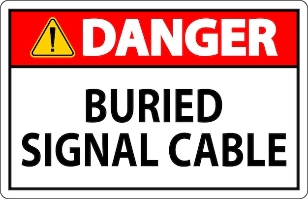 Señal de peligro señal enterrada señal de cable