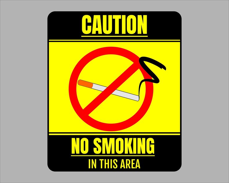 Vector señal de prohibición de fumar