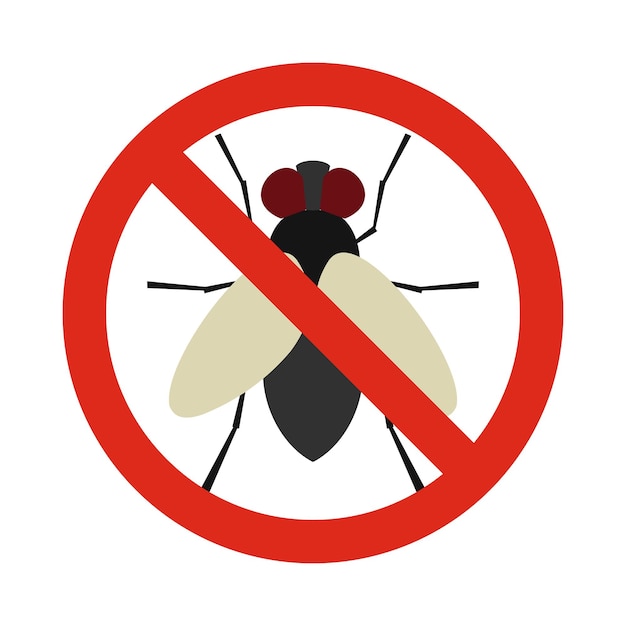 Señal de prohibición glies icono en estilo plano aislado sobre fondo blanco Símbolo de advertencia