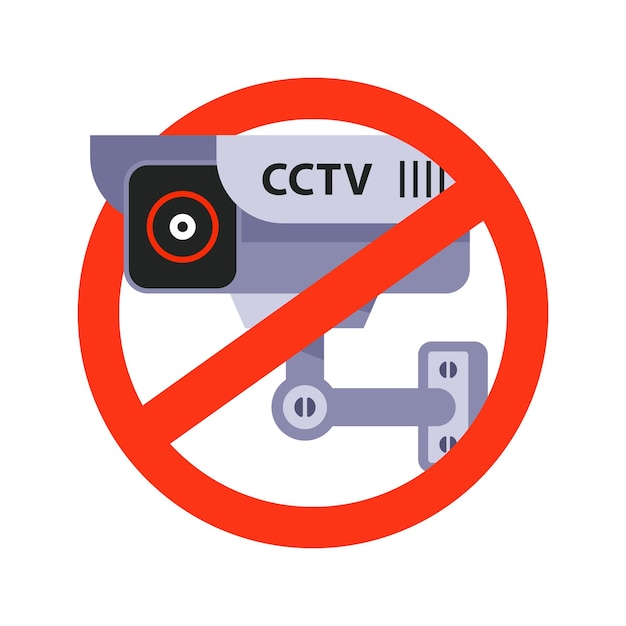 Señal de prohibición de videovigilancia