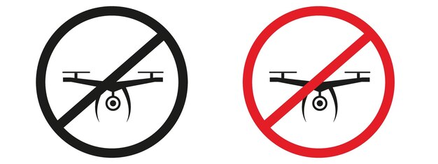 La señal de prohibición de vuelos de drones protege la privacidad y la seguridad en el espacio aéreo restringido