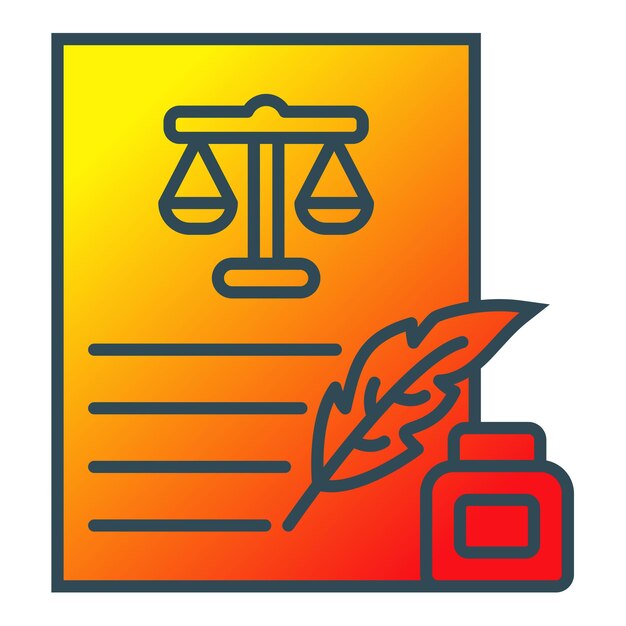 una señal que dice ley y un símbolo de justicia